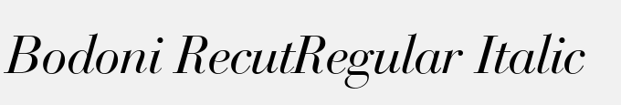 Bodoni Recut-Regular Italic